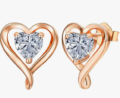 LAVUMO Pendientes Mujer Plata de ley 925 Oro rosa