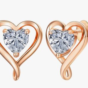 LAVUMO Pendientes Mujer Plata de ley 925 Oro rosa